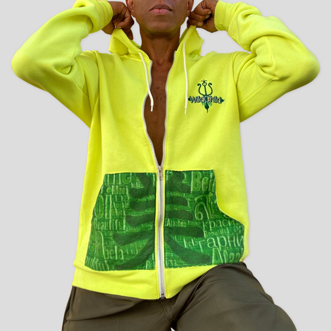 The Softie™️ with Emerald Biutiful World print  (In Club Yellow) Men/Women